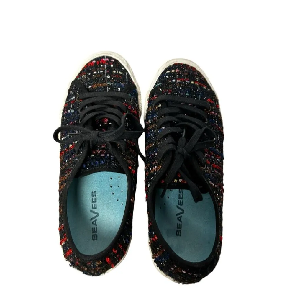SeaVees Monterey Black Tweed Sneaker Size Woman’s 8 - Image 3