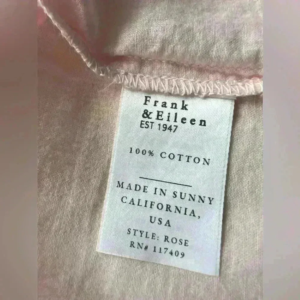 FRANK & EILEEN $189 ROSE Shear Gauze Cotton Button Up Top Blouse XXS Fits Small - Image 5