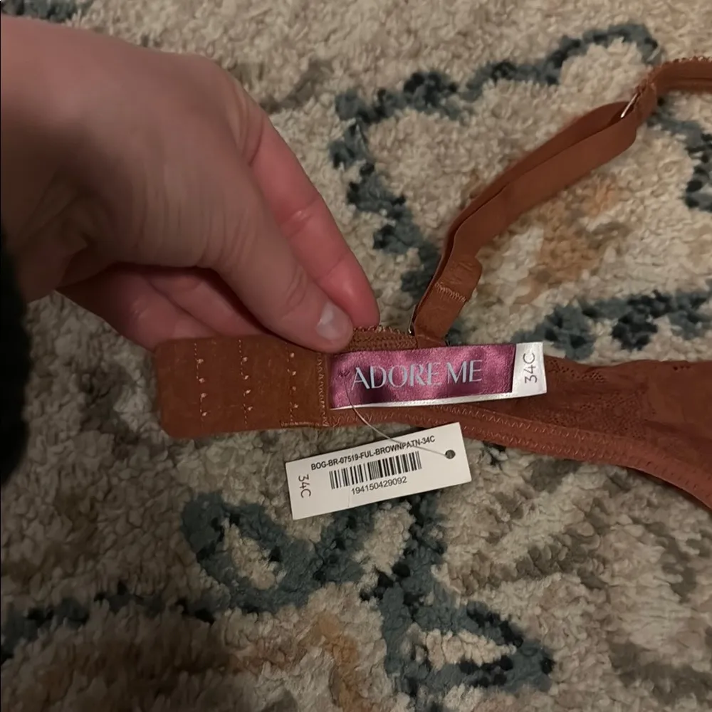 Adore Me Elegant Rust Brown Lace Bra - Image 8