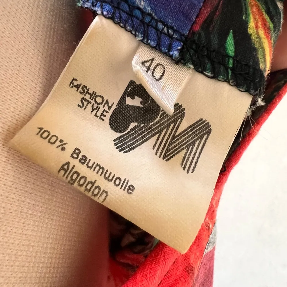 vintage 90’s sleeveless retro floral print dress Red Size L - Image 4