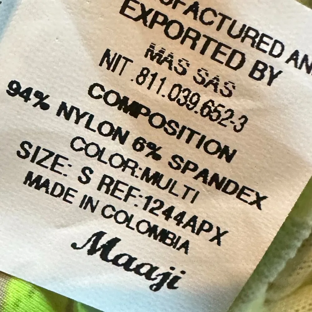 Maaji Floral Print Maxi Dress Lace-Up Open Back Stretch Beach Swimwear Small - Image 12