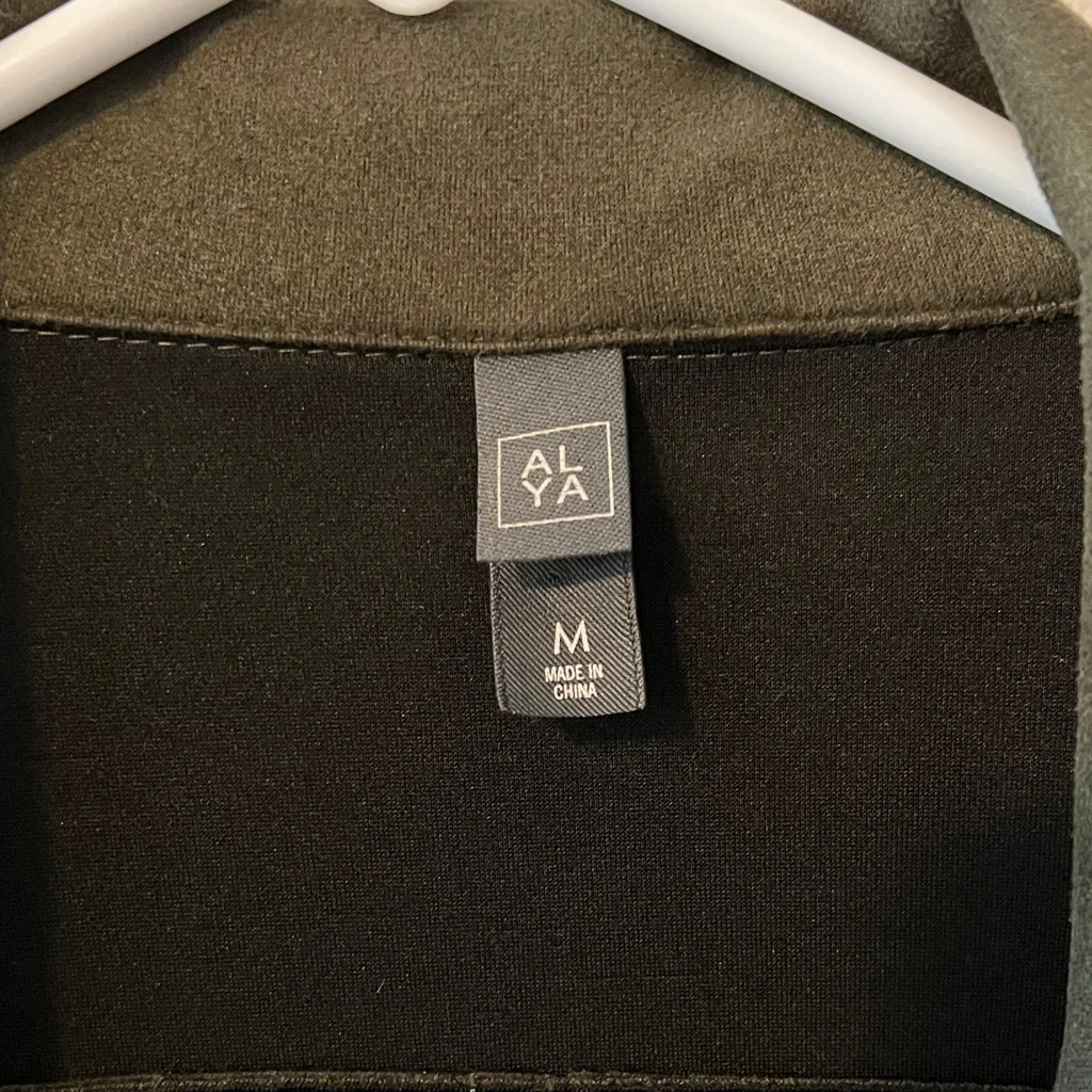 Alya Dark Olive Leather Jacket - Image 2