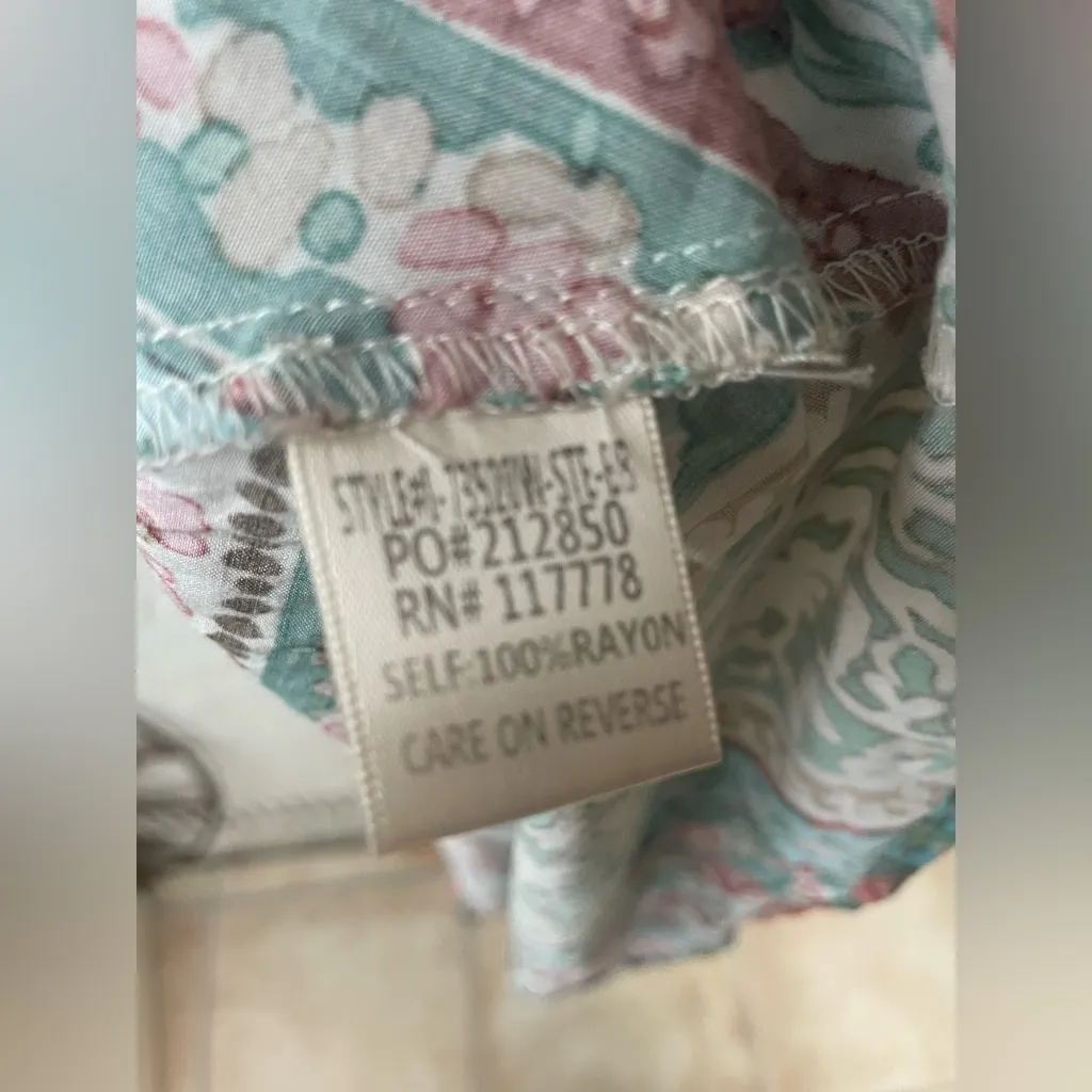 Lovestitch Boho Dreams Maxi Dress, V-Neck, Puff Sleeves, 100% Rayon; size S - Image 7