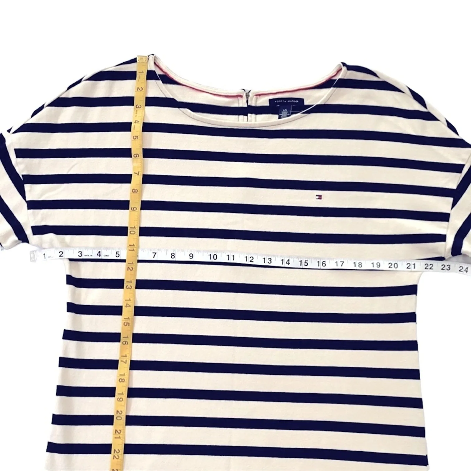 Tommy Hilfiger Dress Large Sweaterdress Cotton Classic Preppy Nautical Casual - Image 14
