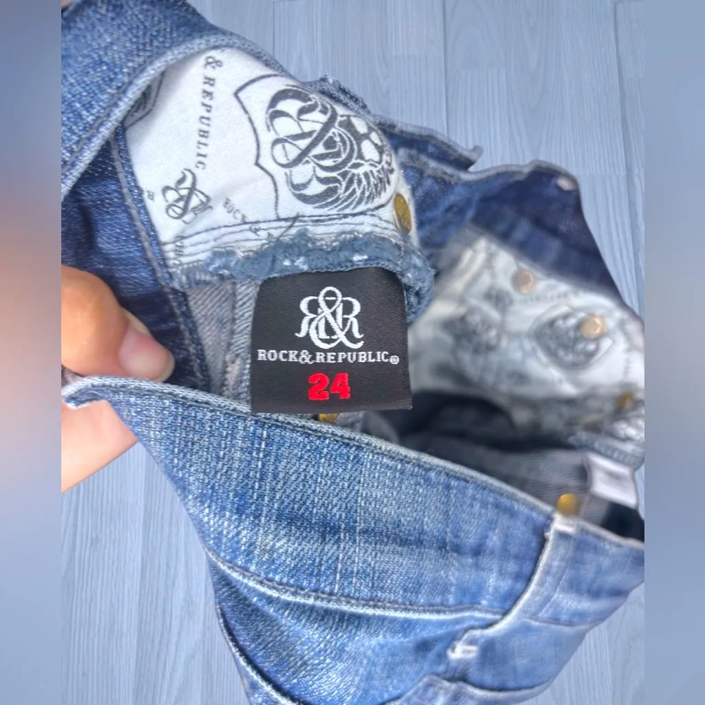 ROCK & REPUBLIC Women’s Embroidered Straight Leg Jeans - Image 6