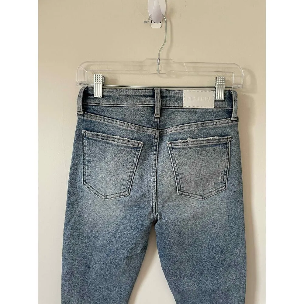 Pistola Aline High Rise Skinny Denim Jeans Light Blue Wash Size 26 NEW - Image 5