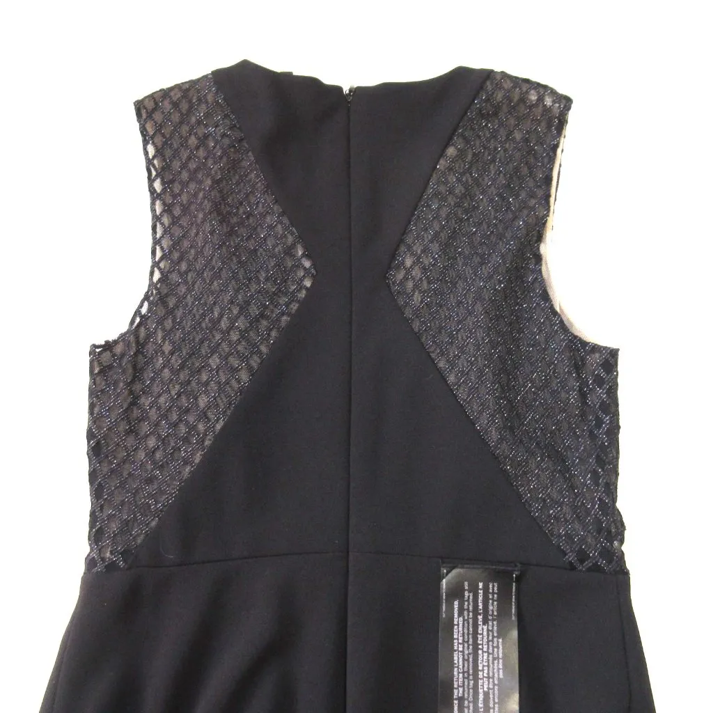 NWT BCBG MaxAzria Valentine in Black High Slit Crepe Evening Gown Dress 8 - Image 11