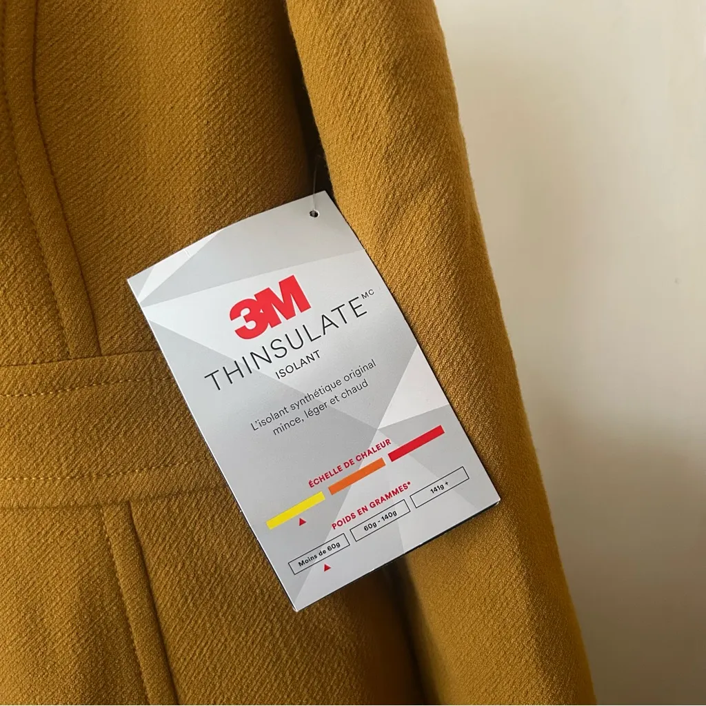 J. Crew Lady Day Coat Italian Double-cloth Wool Thinsulate Dark Amber NWT 12P - Image 4