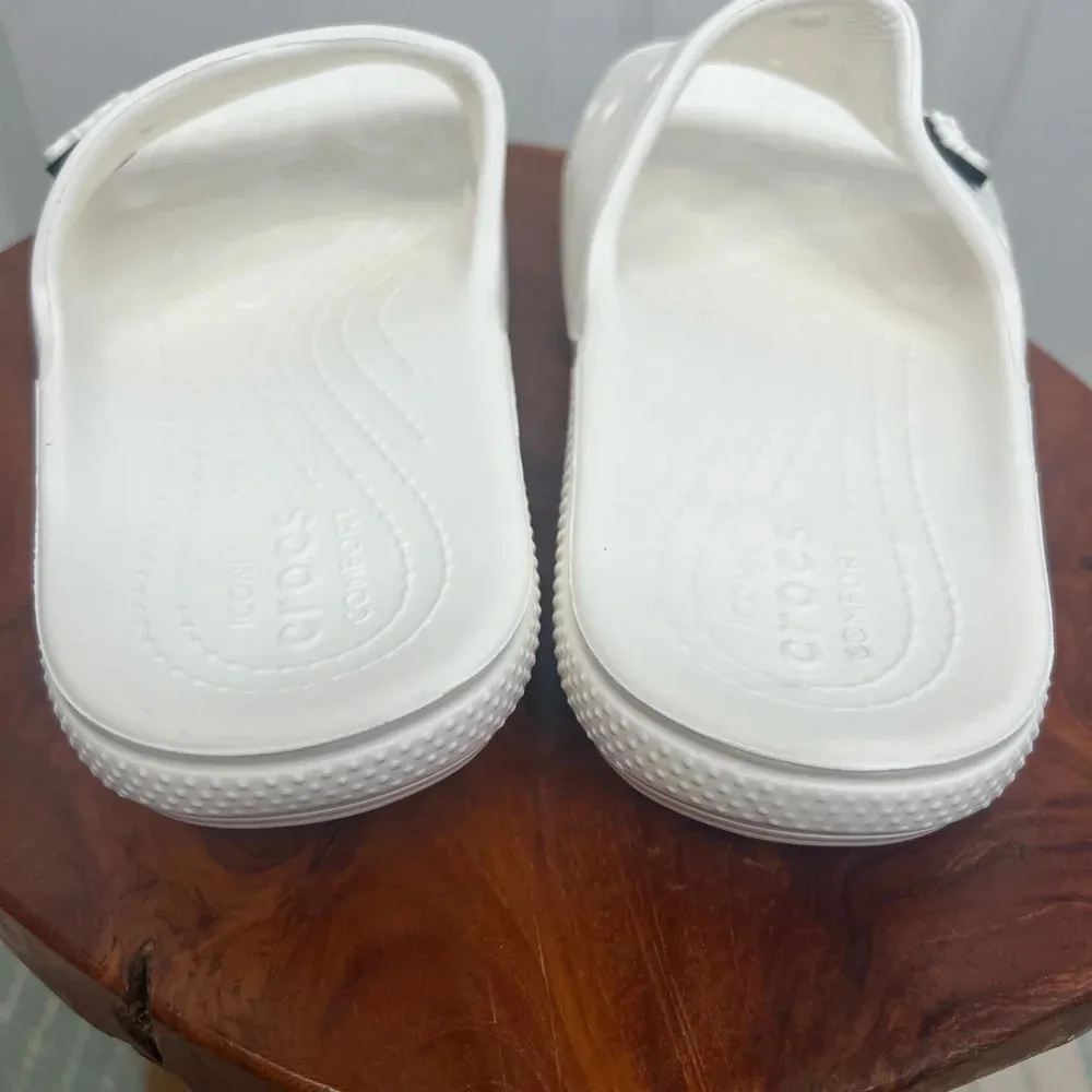 Crocs Classic Slide Sandals Unisex White Men's 10 / Women's 12 - Image 8