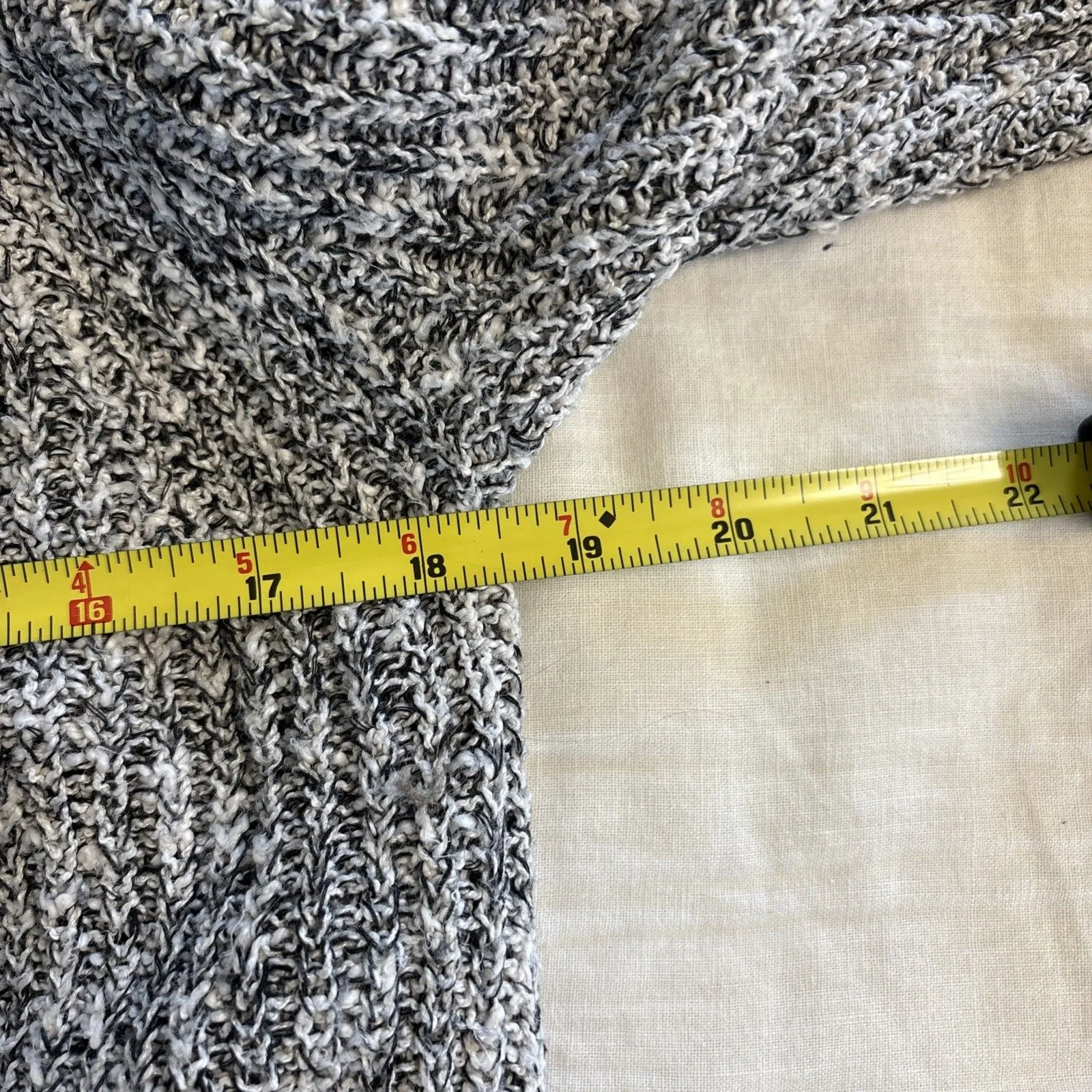 Free People Womens Pullover Sweater Gray Black Marled Scoop Neck Small - Image 6