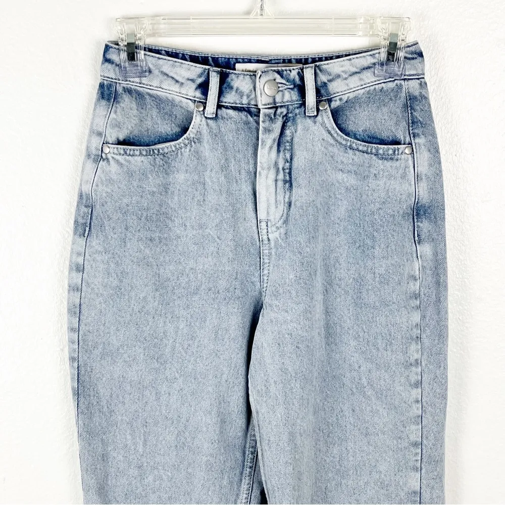 AFENDS Light Wash Organic Cotton Hemp Blend High Rise Ankle Crop Jeans, Size 24 Blue - Image 14