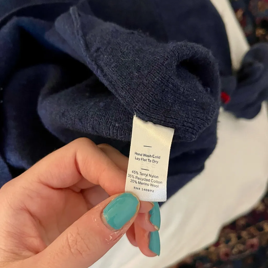 Marine Layer Deep Blue Knit Pullover - Image 4