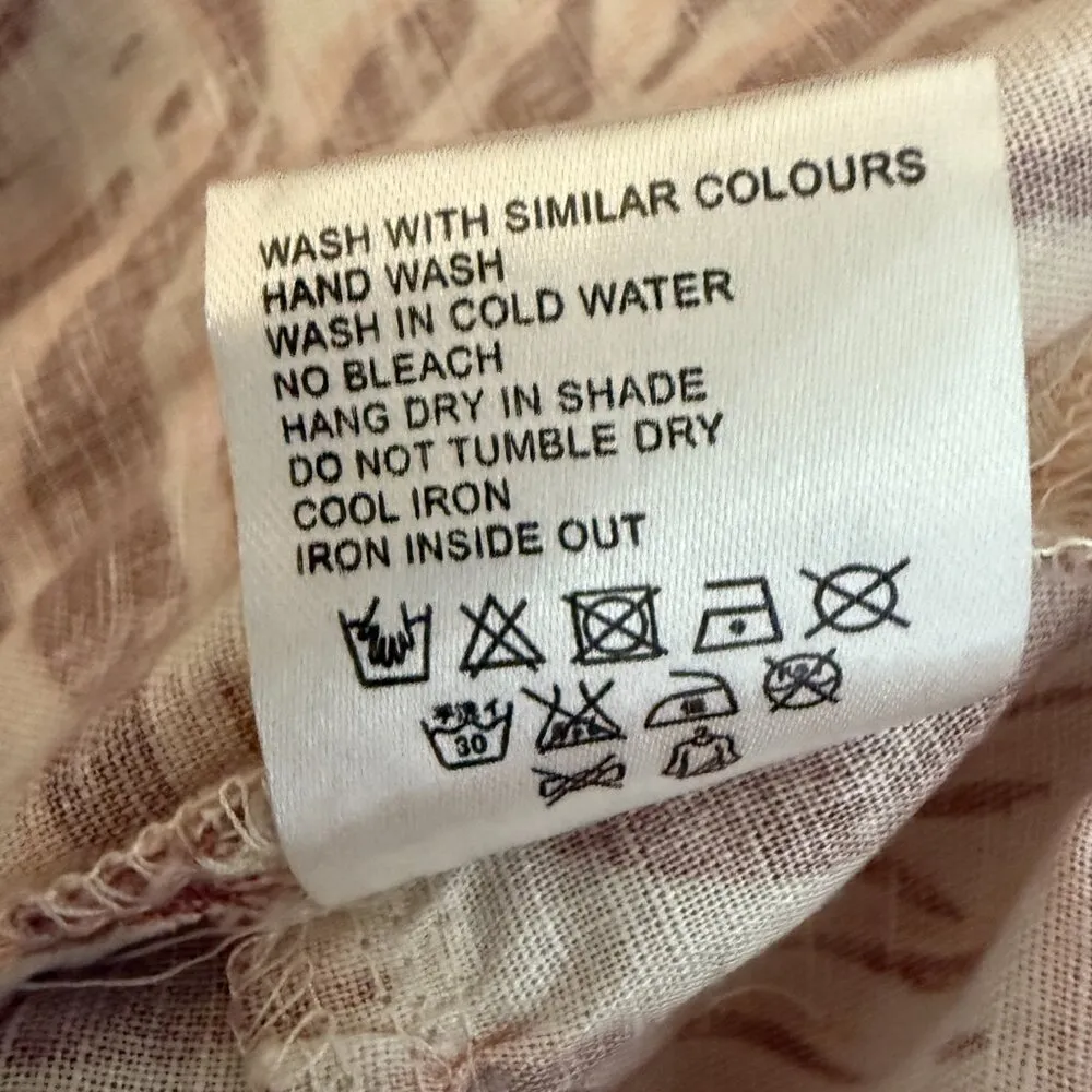 Urban Outfitters UO Little Lies Linen Zebra Print Mini Shirt Dress Women's Small Red - Image 12