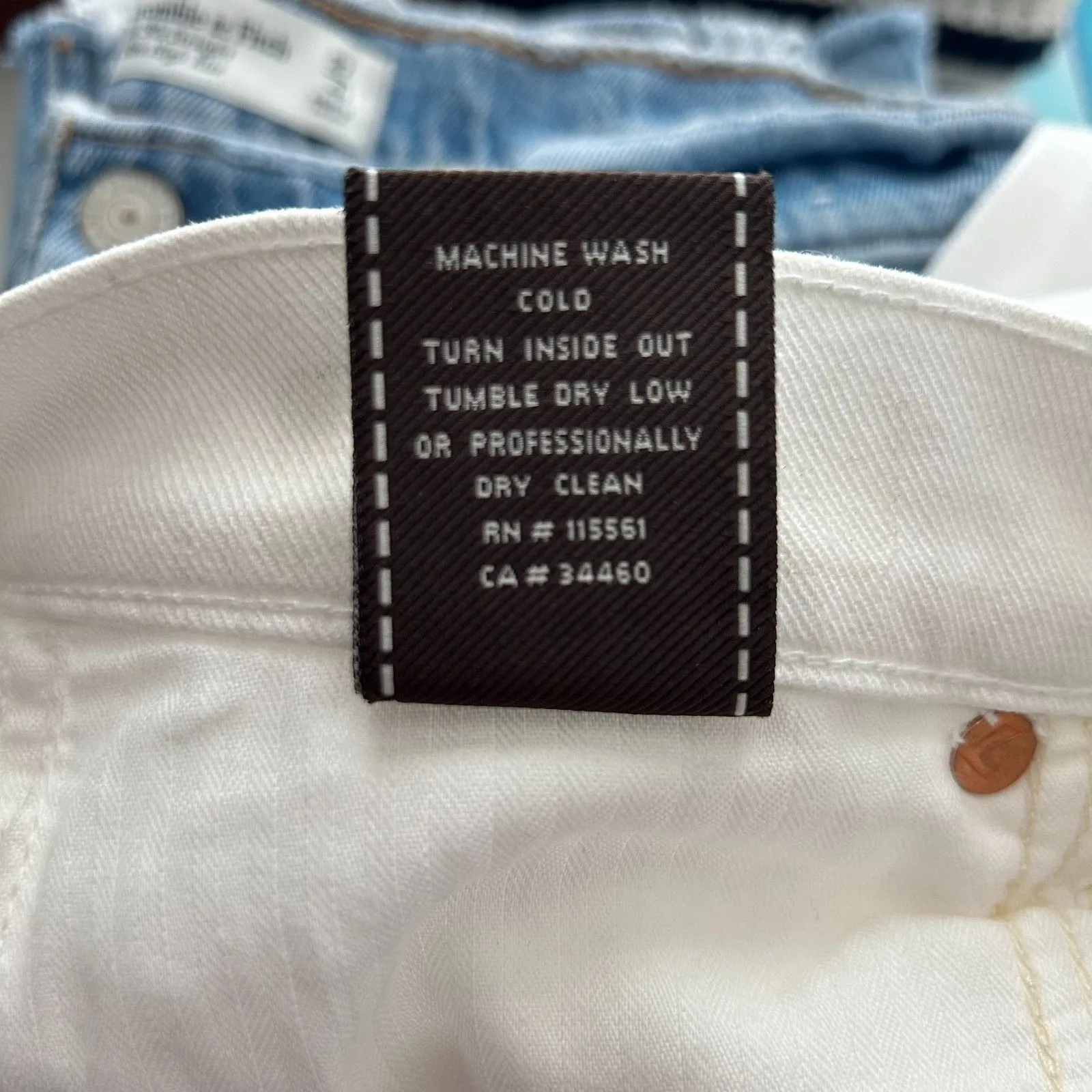 Seven For All Mankind Women'sDojo Embroidered White Wide Leg Flare Jeans Size 27 - Image 11