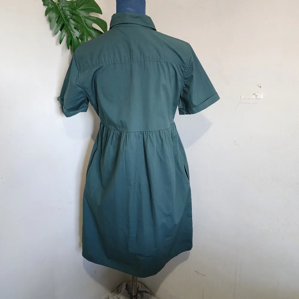 GAP Green Cotton Dress with Pockets - Image 5