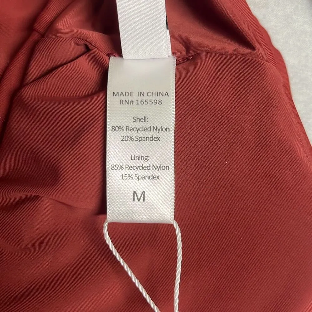 Andie Swim The Dalia Bikini Top Burgundy Gold Clasp Adjustable Padded Medium NWT - Image 10