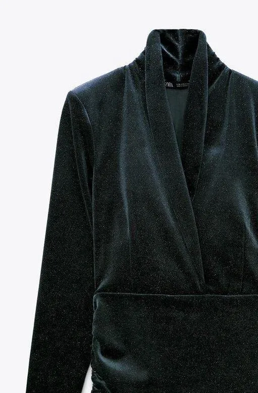 NWT  Bloggers Fav Sparkly Velvet Dress Blue - Image 7