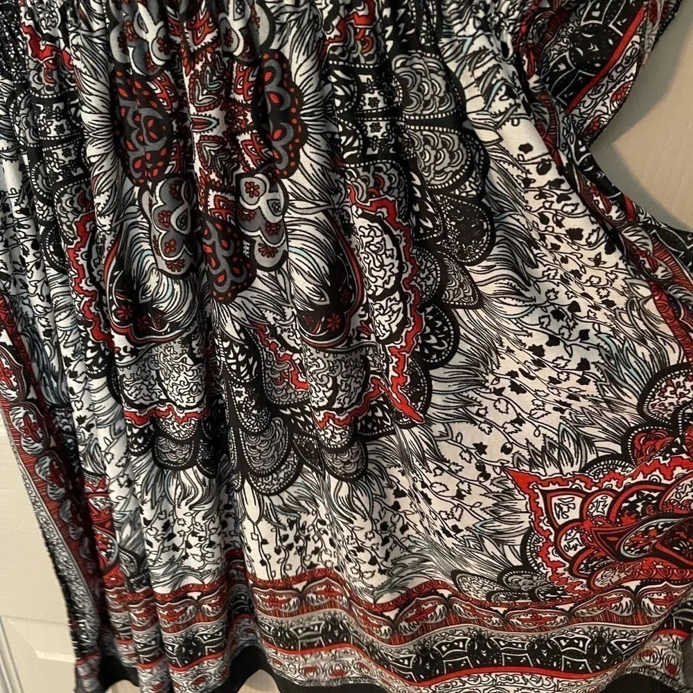 Mandela bandanna empire waist top. Red Size M - Image 4