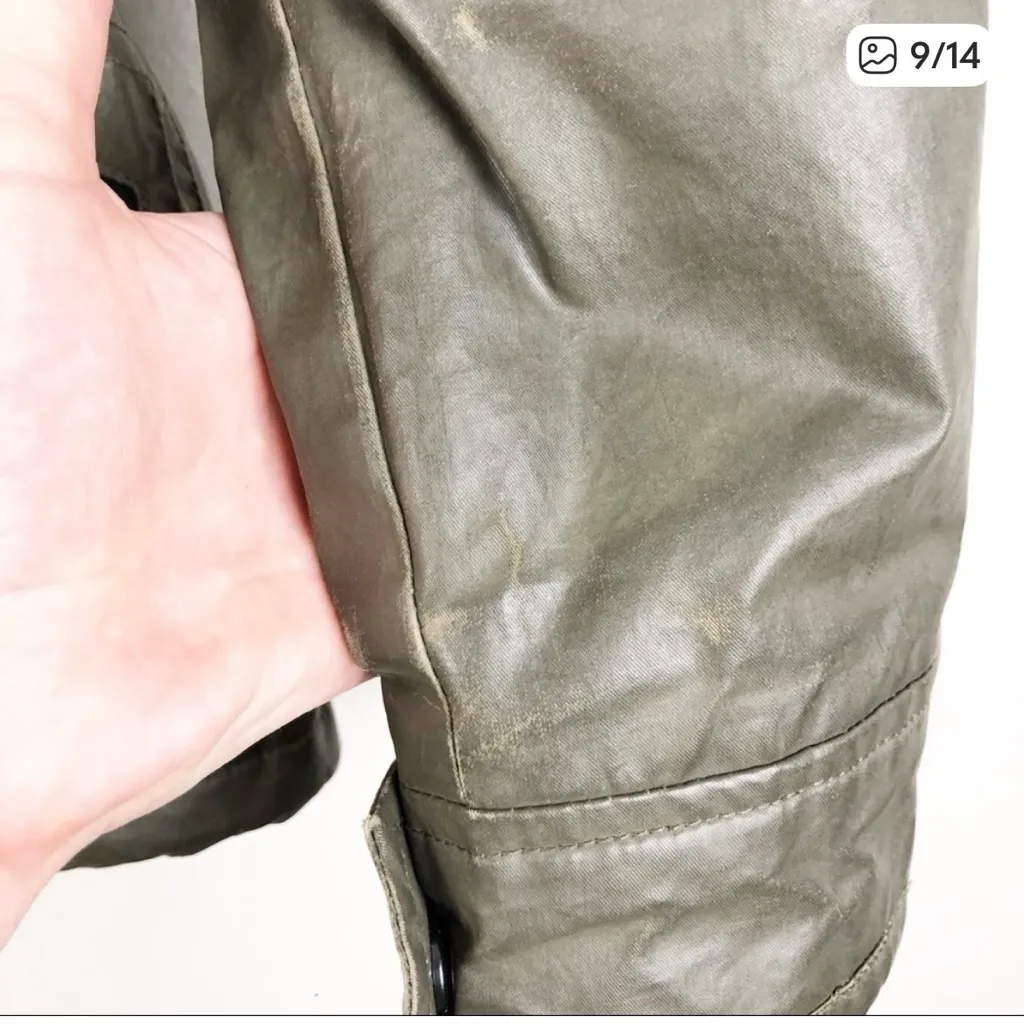 SAM. Devon Parka Fur Coated Zip Jacket Green Medium Cotton Winter Fall Warm - Image 9