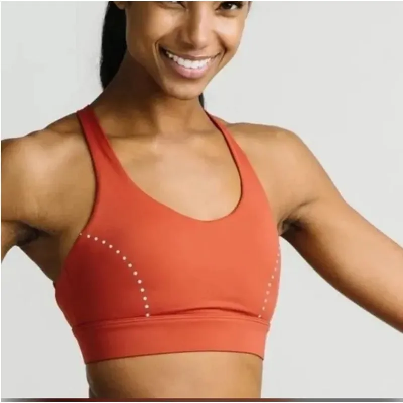 Zyia Burnt Orange Leopard Light N Tight Strappy Racerback Sports Bra Size Small - Image 6