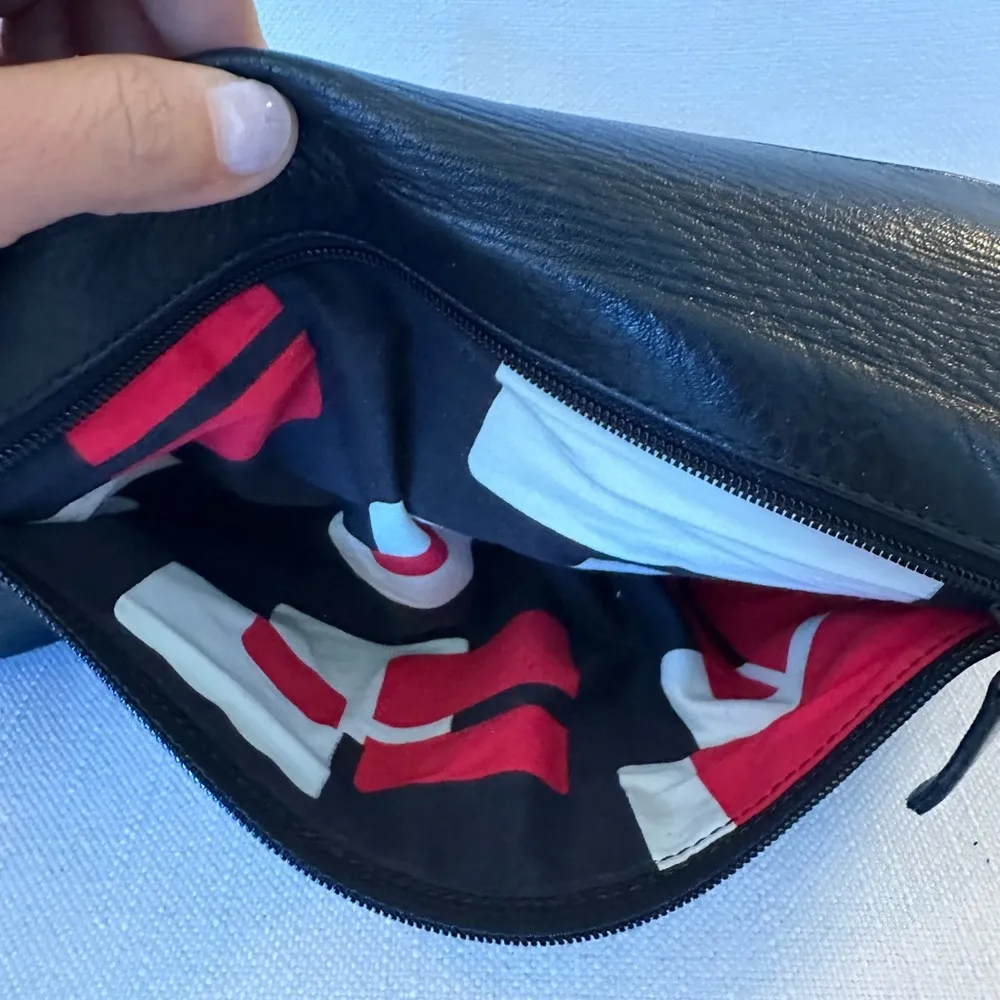 KOOBA Black Leather Clutch with Buckle Detail - Image 4