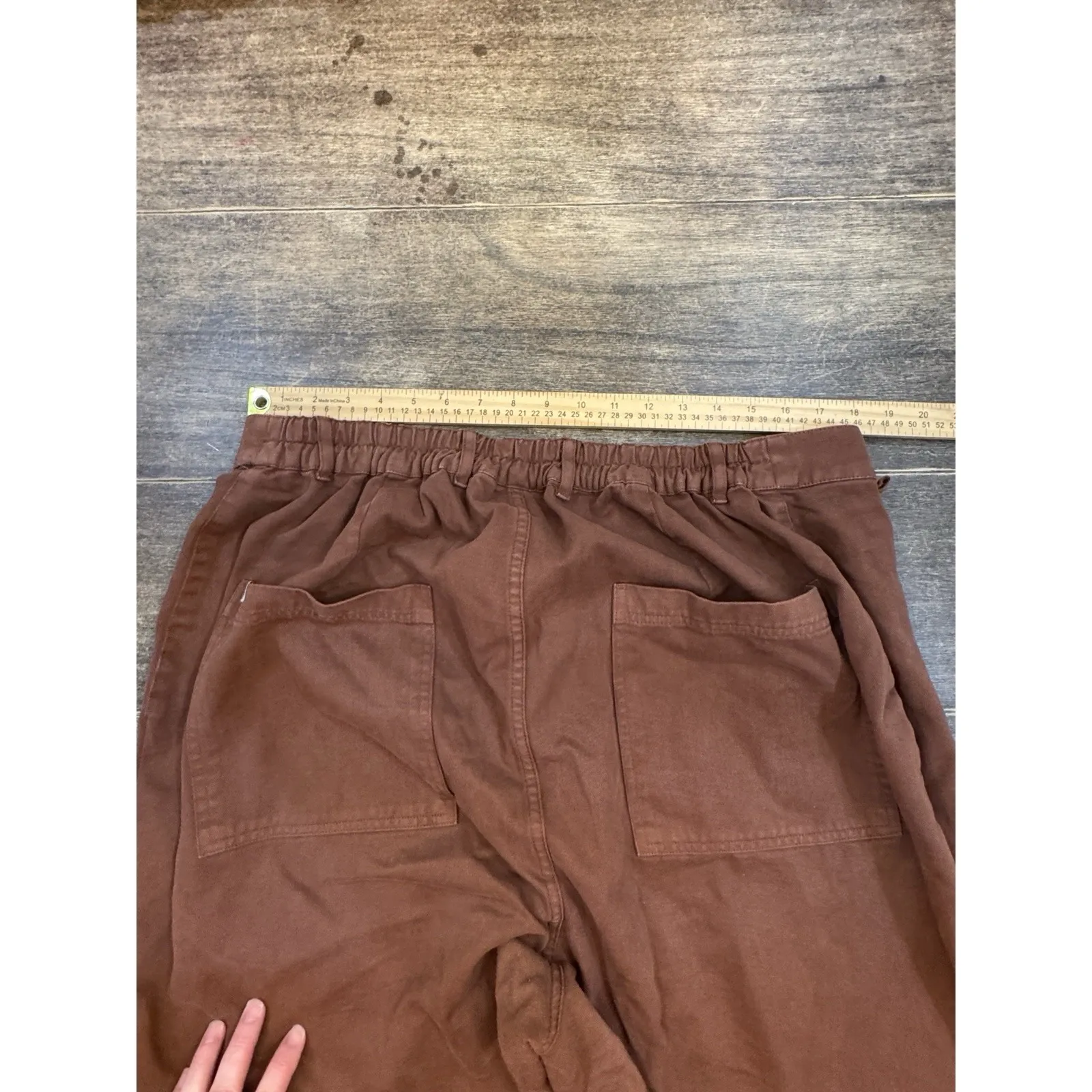 Big Bud Press Western Pants In A Burnt Terracotta 100% Cotton Petite Size 1XL Orange - Image 7