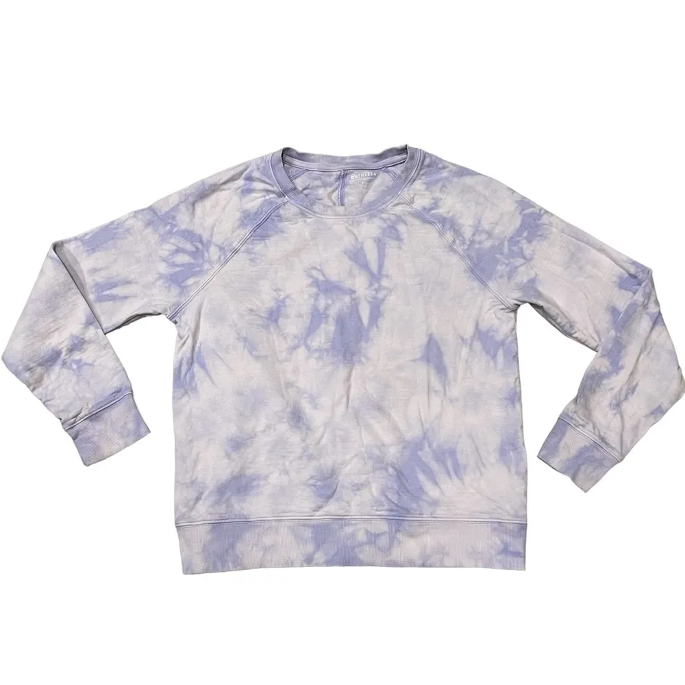 Athleta Sundown Crystal Dye Periwinkle Tie Dye Crewneck Sweatshirt size Small - Image 4