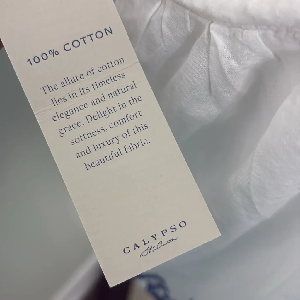 Calypso St. Barth Pajama Shirt 100% Cotton Small NEW - Image 6