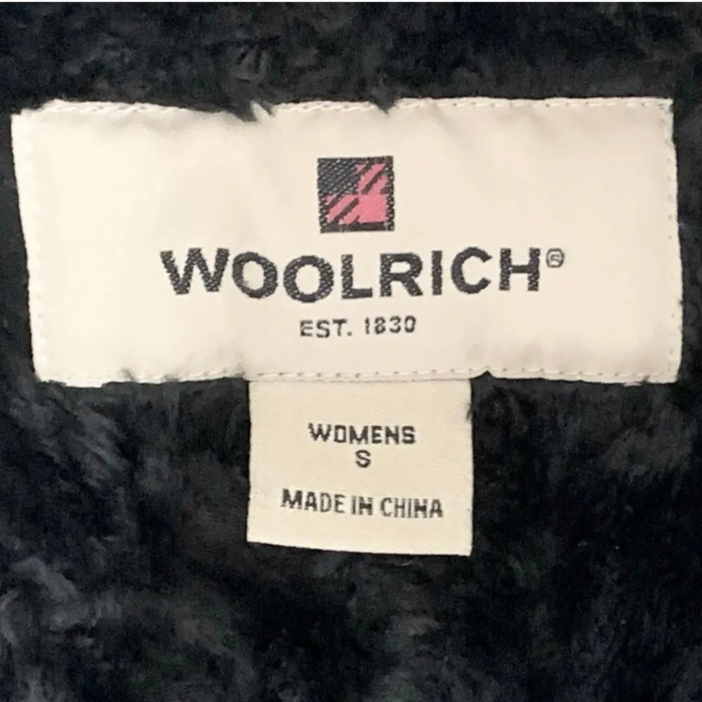 WOOLRICH Moccasin Plaid Fur Lined Full Zip Up Mock Neck Heavy/Warm Wool Vest EUC - Image 4