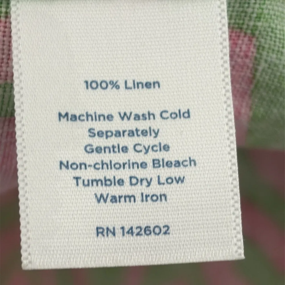 Sail to Sable 100% Linen V Neck Trim Embroidered Tunic Long Sleeve Pink Size XS - Image 10