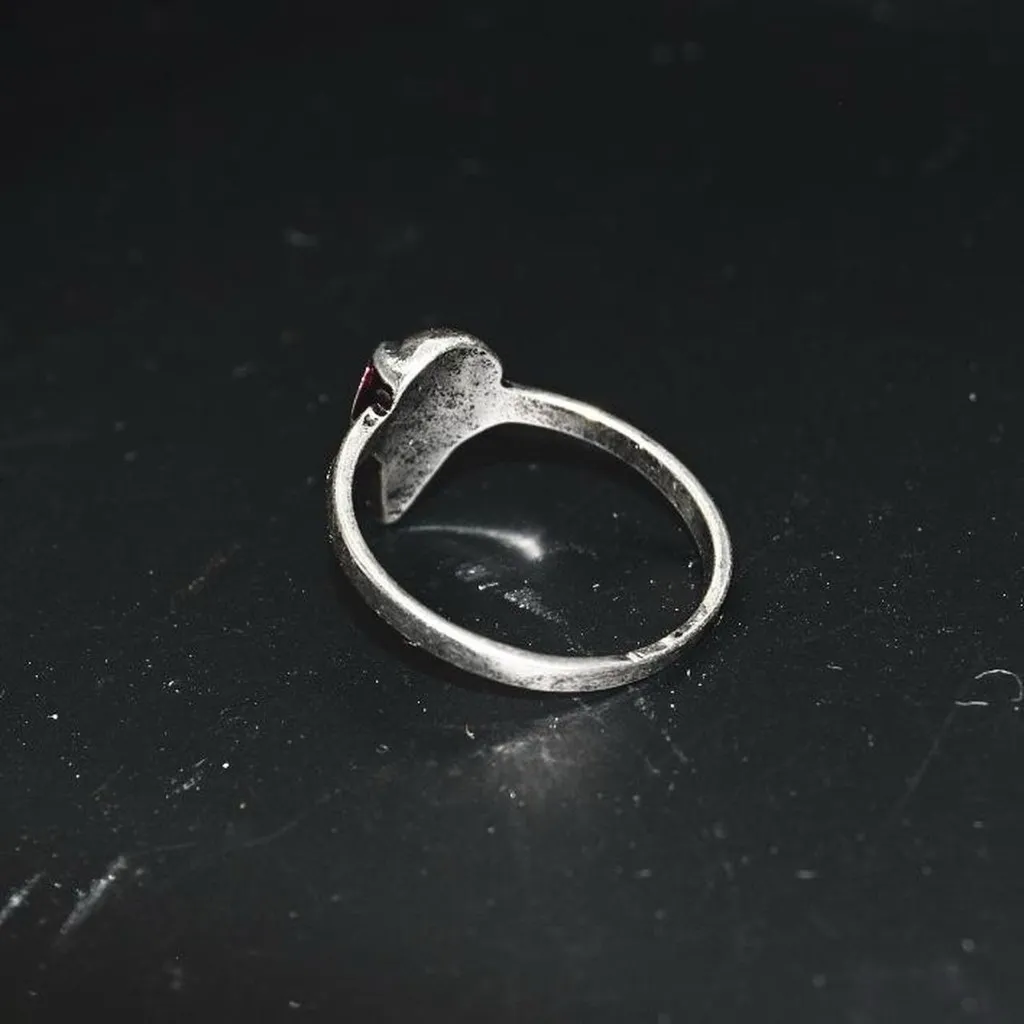 Gothic Raven Head Ring Silver - Image 4