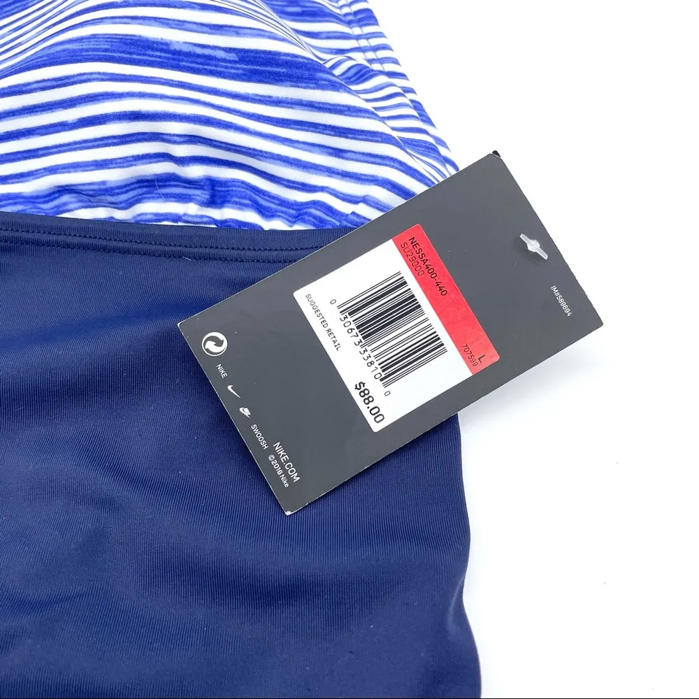 Nike Heather Stripe Crossback One Piece Swimsuit - Image 7