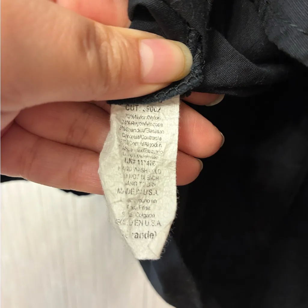 Black Halter Skater Romper peplum flared dress Large - Image 8