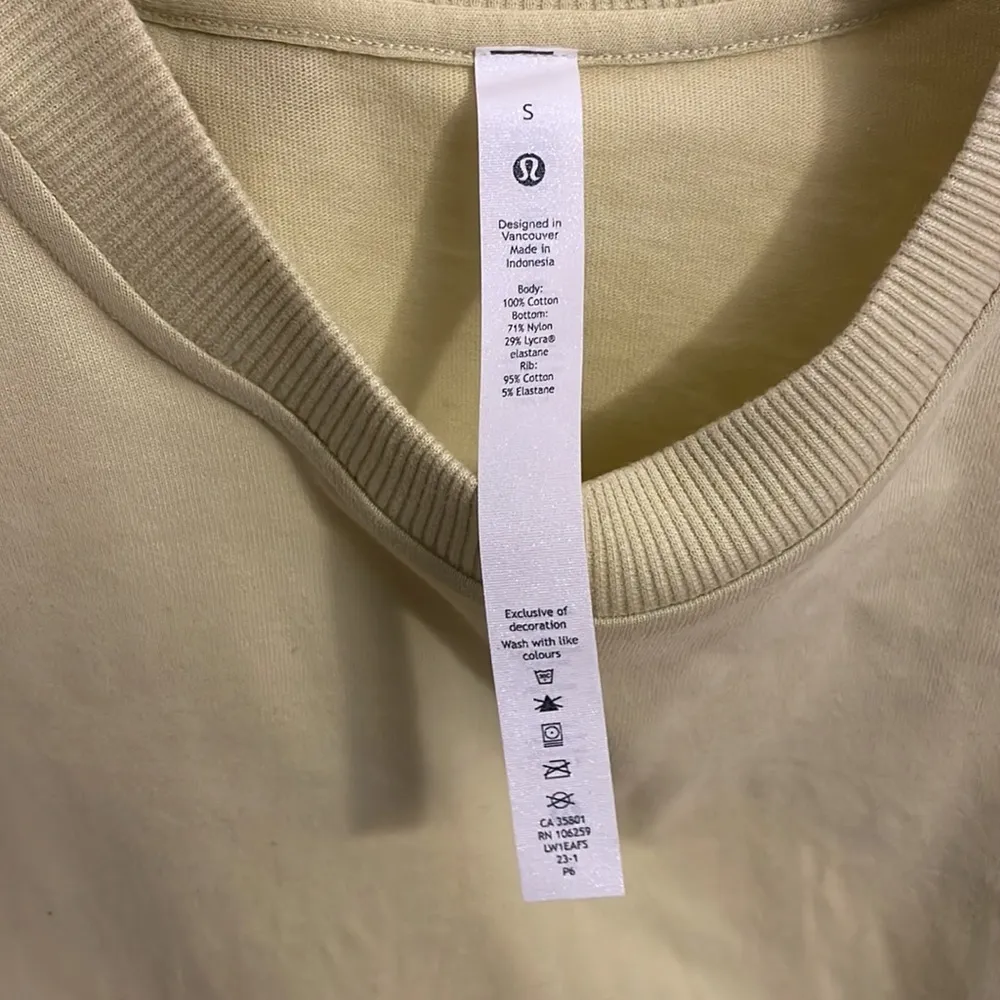 Heavyweight Cotton T-Shirt Bodysuit Finch Yellow Size Small - Image 5