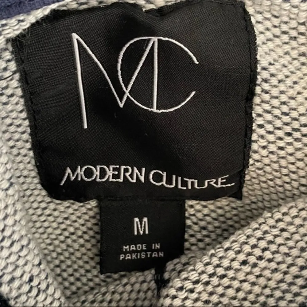 Modern Culture Blue Short Sleeve Hoodie M Unisex Casual Streetwear Pullover Y2K Size M - Image 6