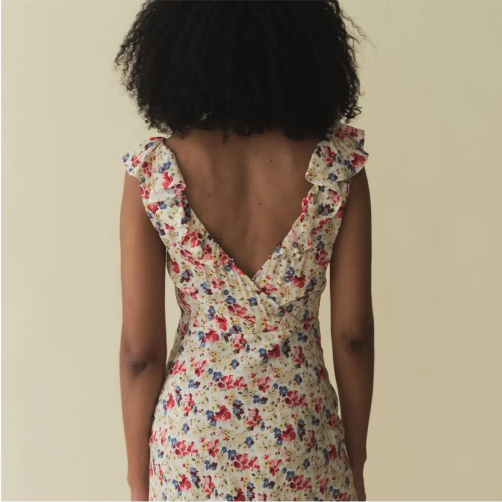 Doen Arleen Silk Ruffle Floral V - Image 4