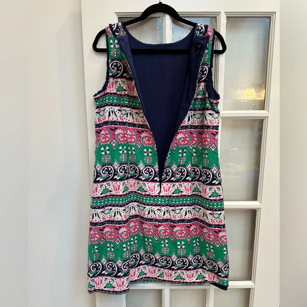 Talbots Fringe Sleeveless Floral Paisley Boho Southwestern Dress Plus Size 14W - Image 6