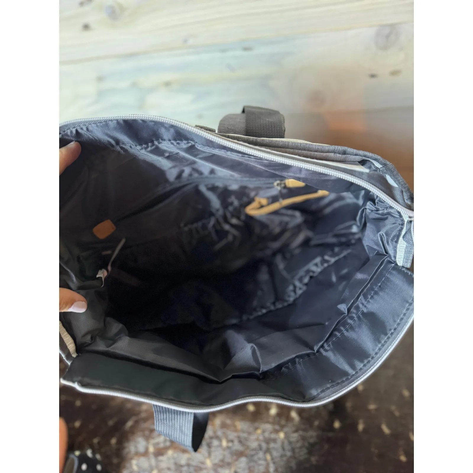 Diaper Bag Backpack Tote Gray Convertible Baby‎ Changing Bag Multi Functional - Image 2