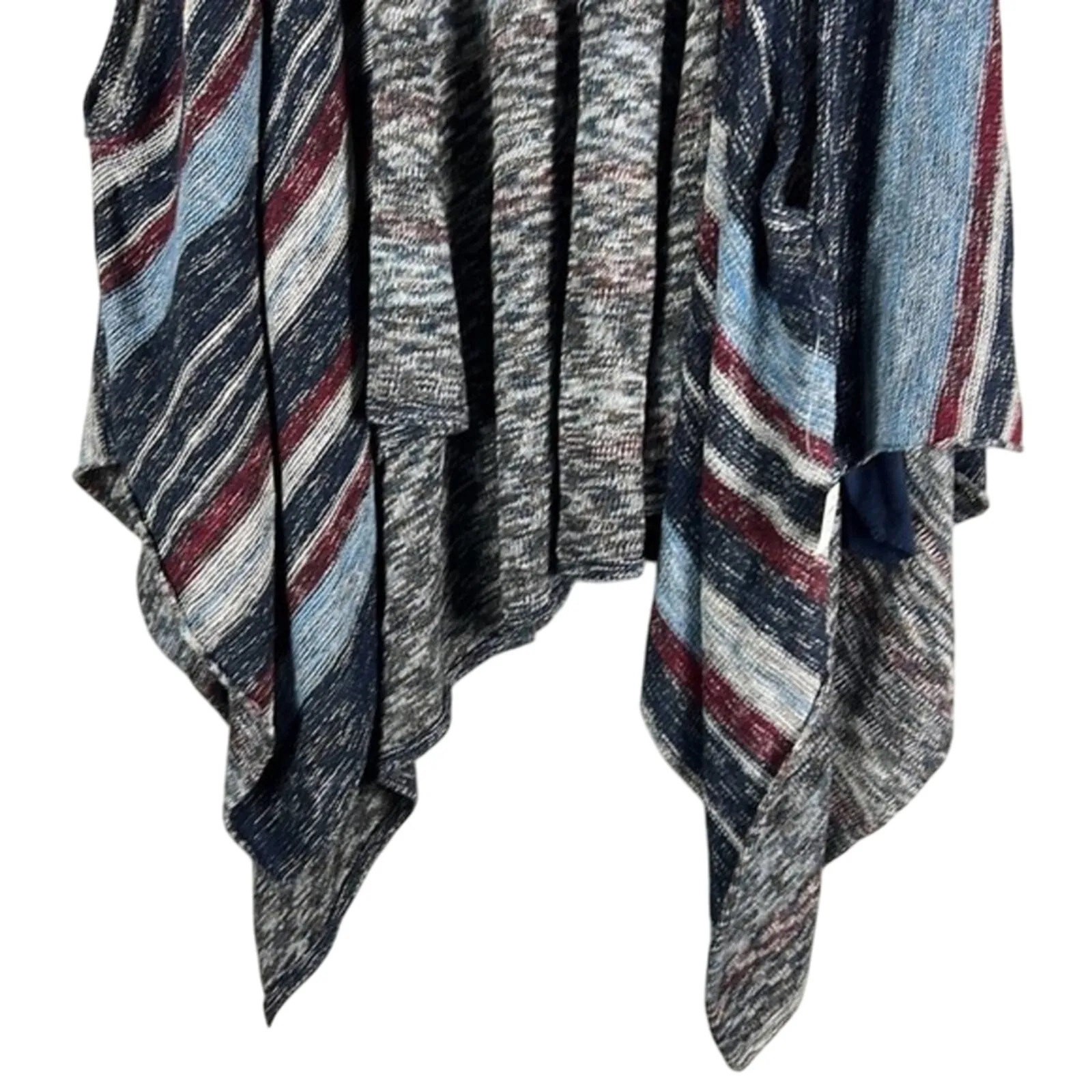 NWT Free People Big Trail Cardigan Poncho Womens S Blue Lagenlook Boho Hippie - Image 5