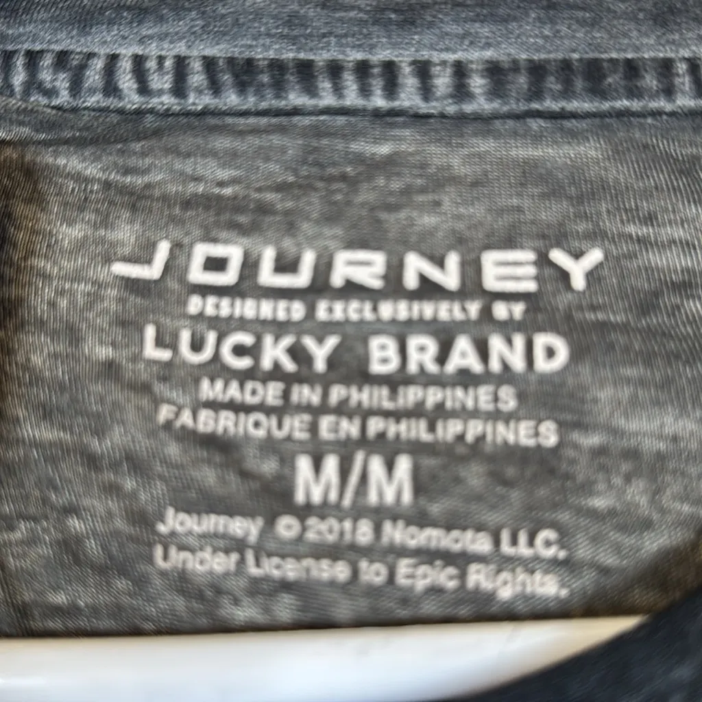 Journey Lucky Brand Black Gray World Tour 1980 S/S Shirt Size Med EUC #5743 - Image 7