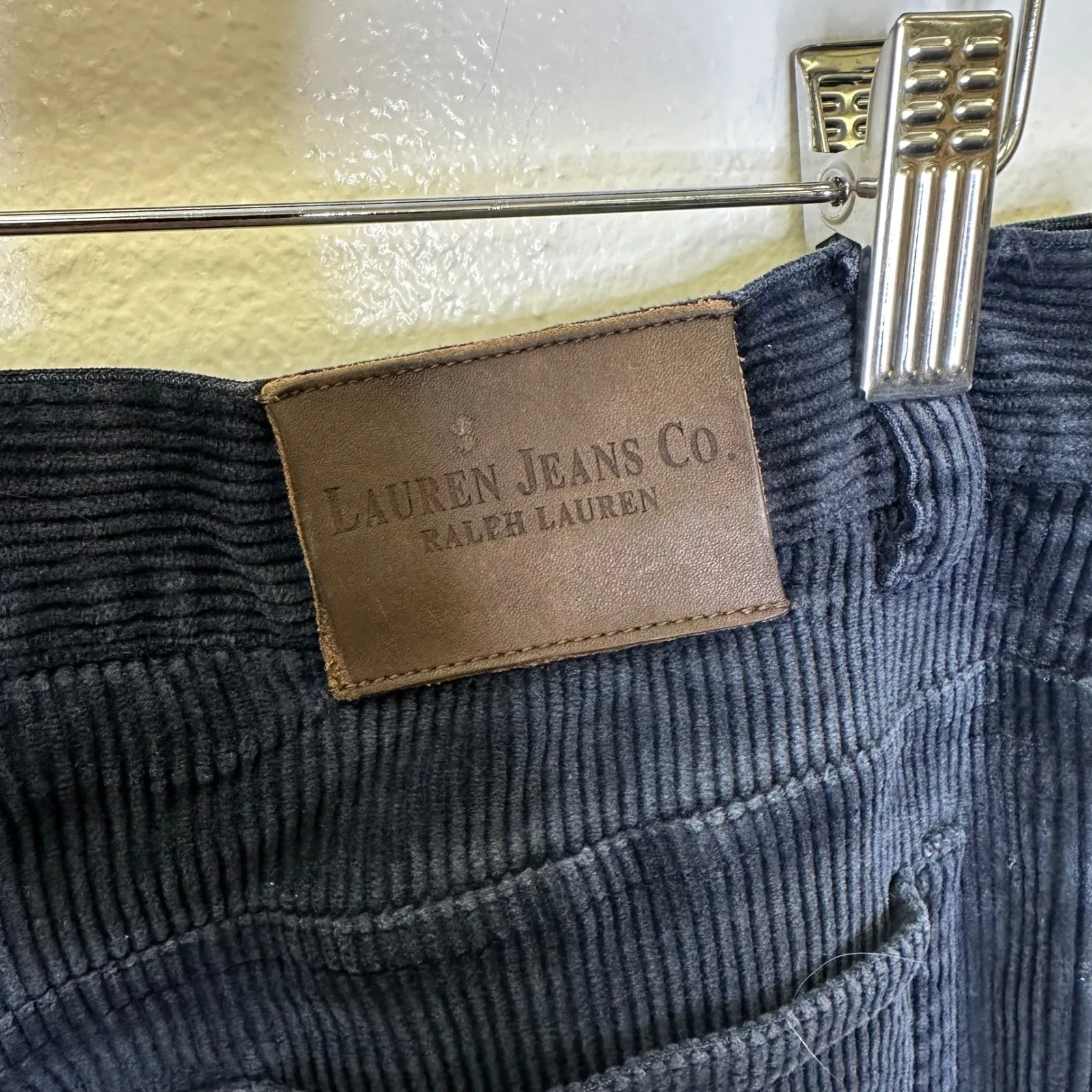 Vintage Lauren Ralph Lauren Flat Front Corduroy Pants Navy Size 10‎ - Image 6