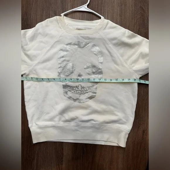 Zadig & Voltaire‎ Silver Skull Pullover Sweatshirt oversized flaws - Image 9