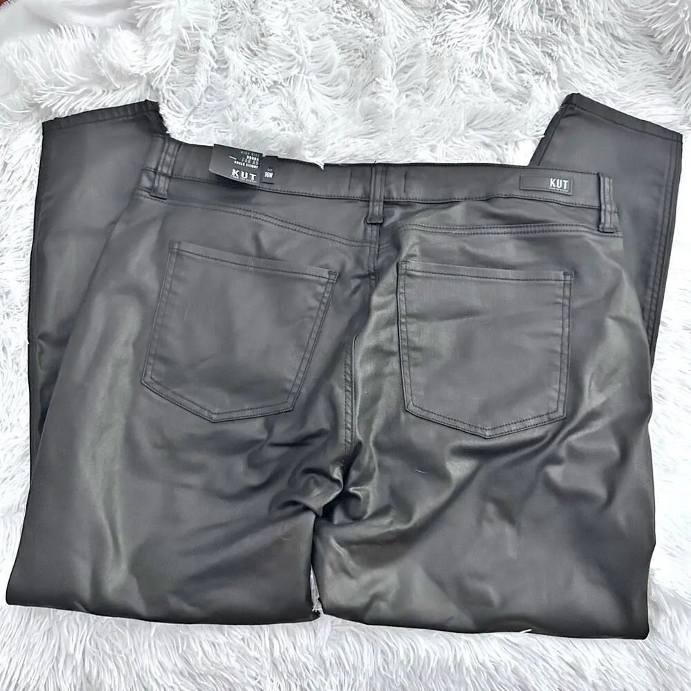 KUT FROM THE KLOTH | Women's Donna High Waist Ankle Skinny Coated Black - Image 6