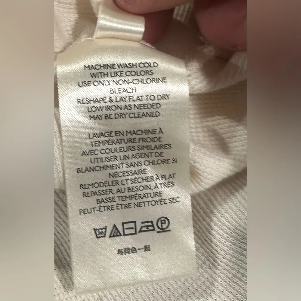 Anthropologie Annette Thermal Waffle Knit Oversized Deep V Pullover  Sz S - Image 11