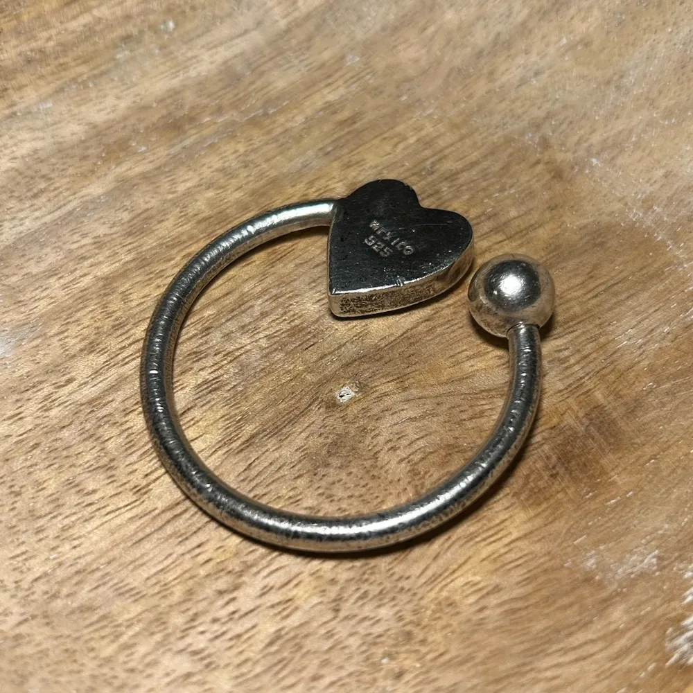 Vintage Mexico 925 Sterling Silver Heart Keyring - Image 8