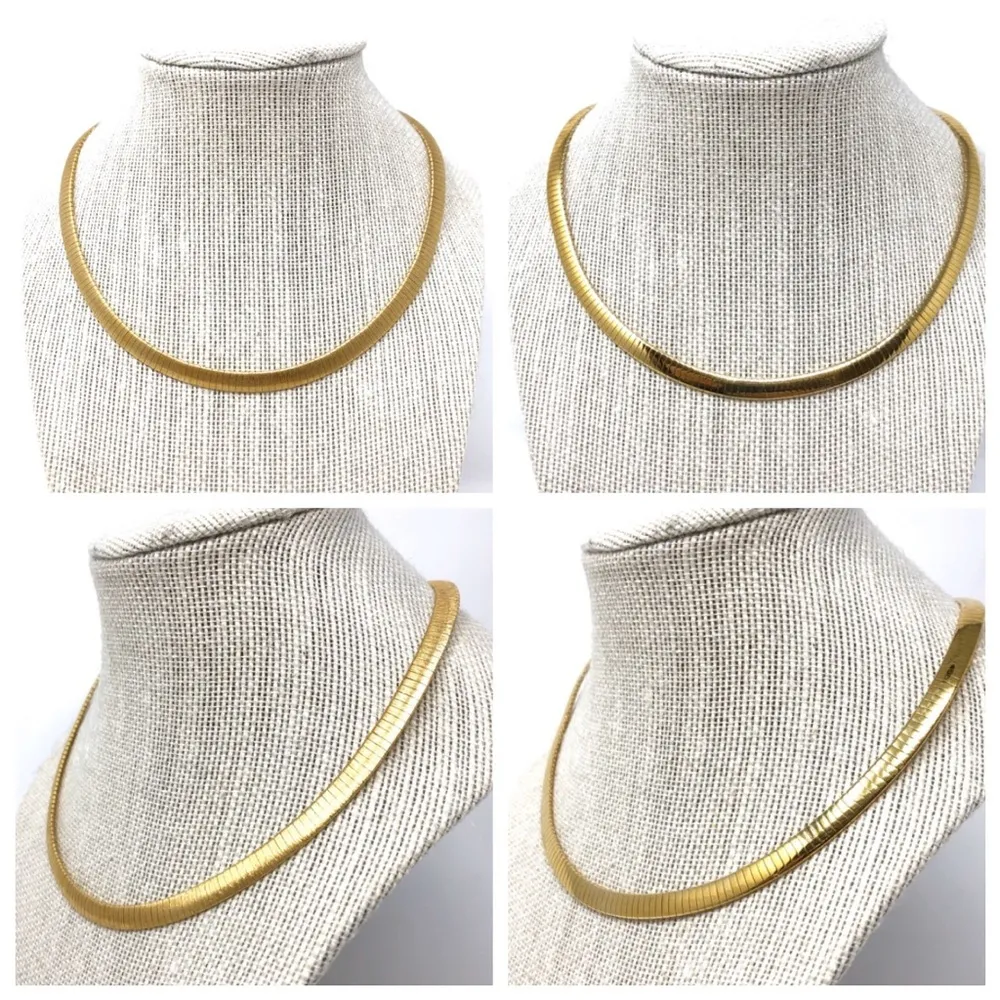 Looks like 14K - but is sterling silver Omega necklace, made in Italy - Image 3