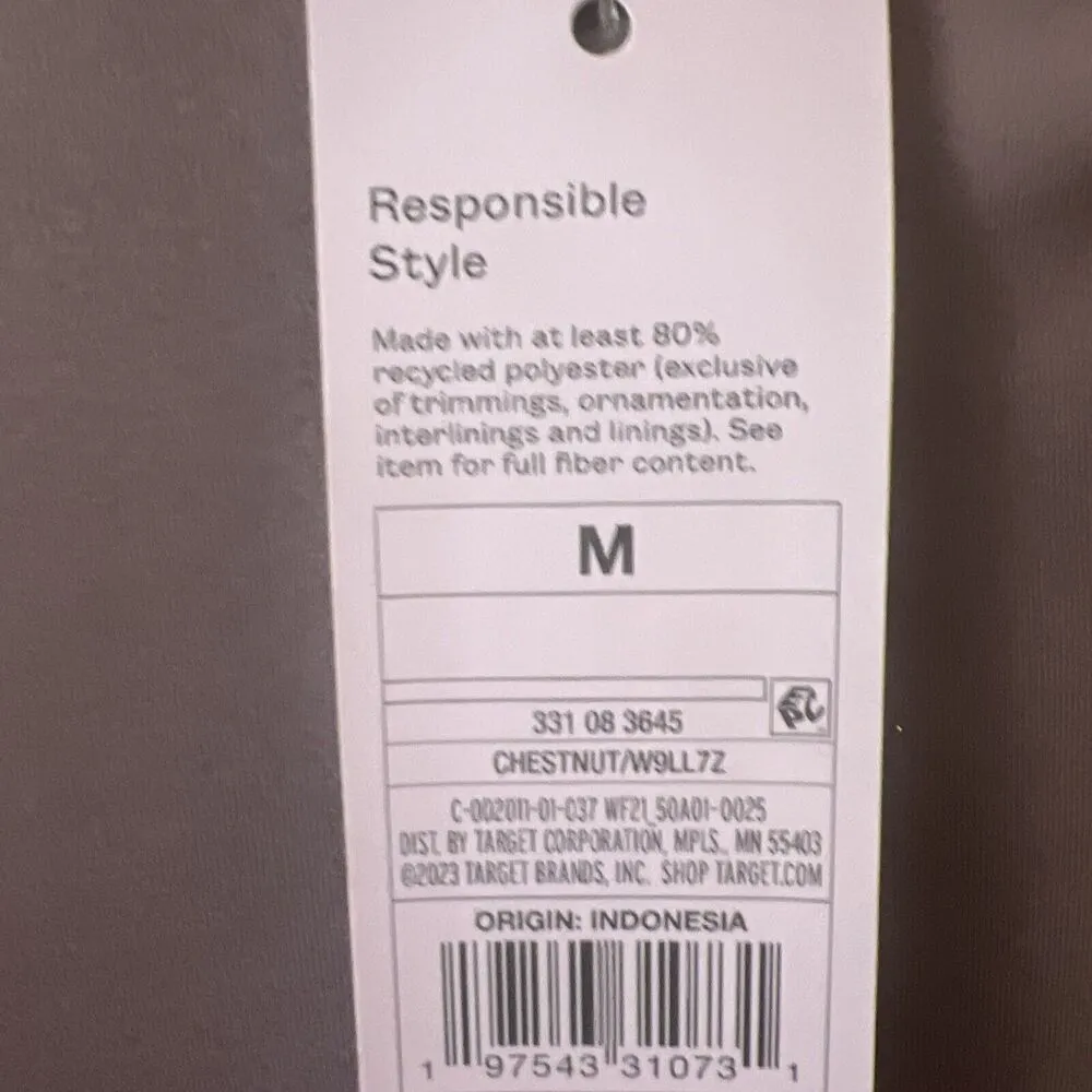 Women's Long Sleeve Twist-Front Mini Knit Skater Dress - Wild Fable Chestnut M - Image 7