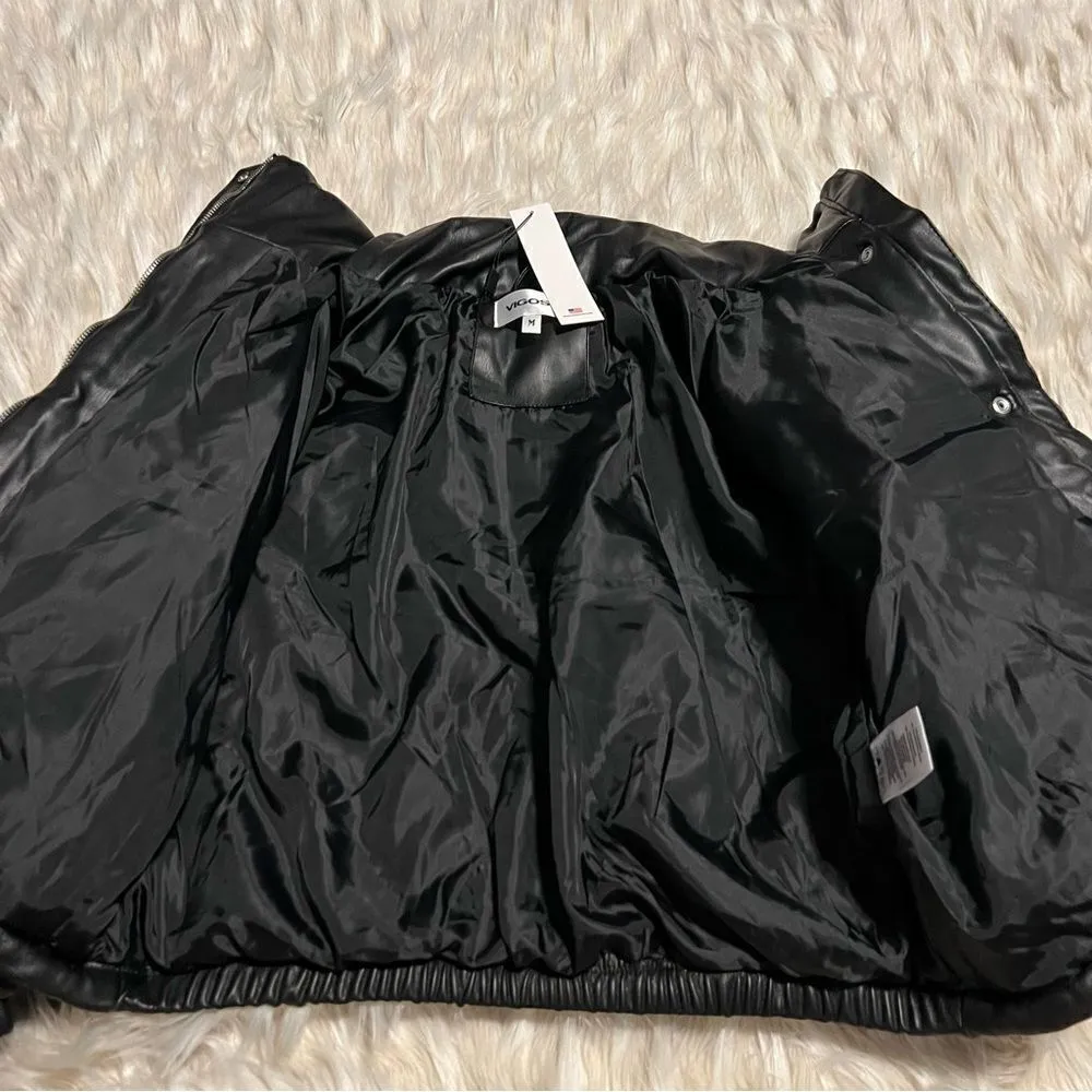 Vigoss  Crop Style Jacket NWT Size Medium Black - Image 3