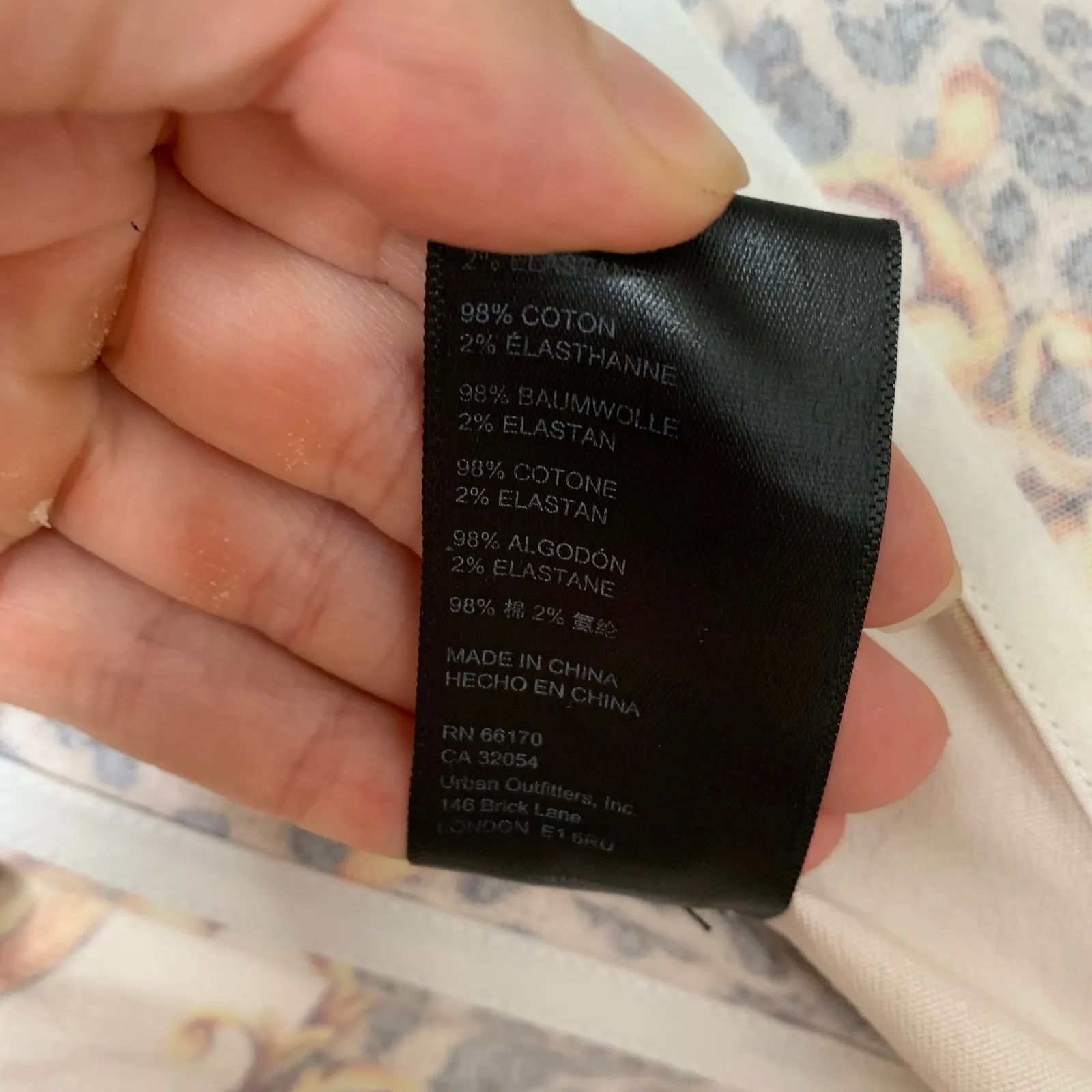 MIAOU X Urban Outfitters Perrie Corset Top Leopard Womens XS White - Image 9