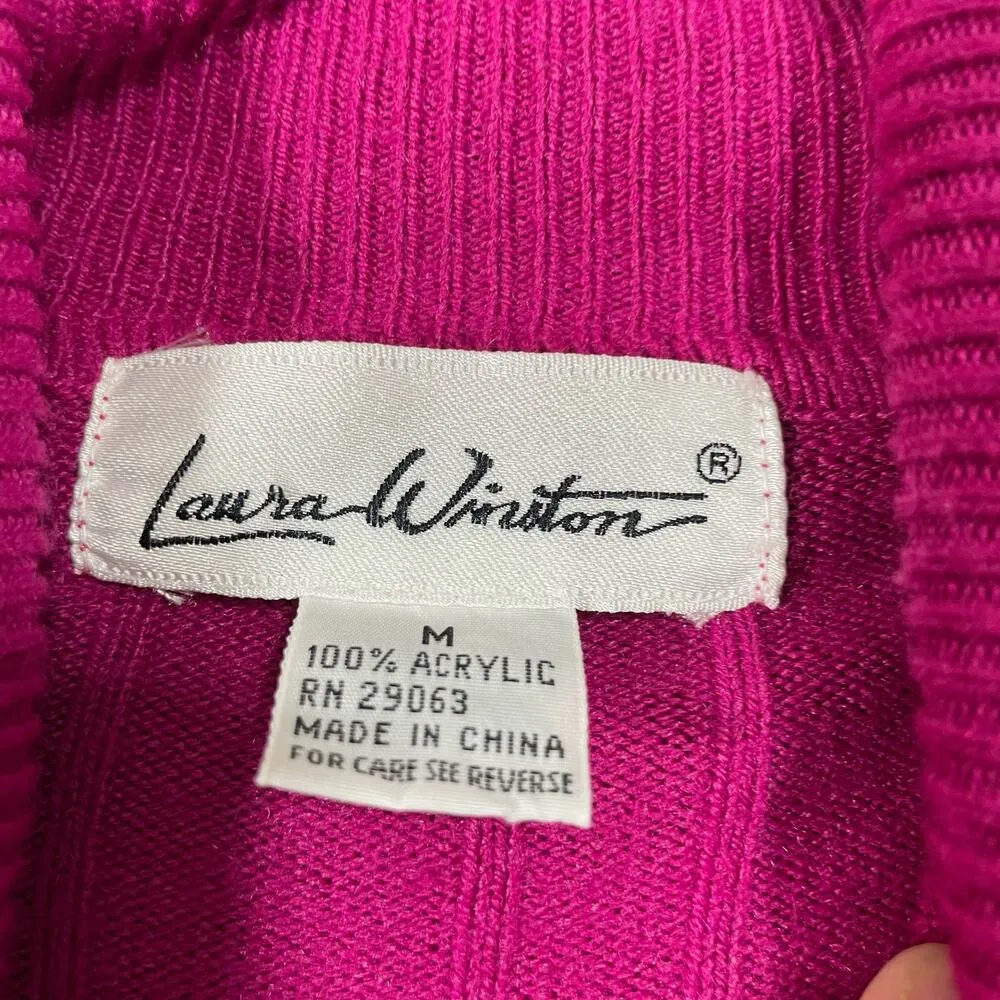 Laura Winston Vintage Pink Long Sleeve Turtleneck Sweater - Image 4